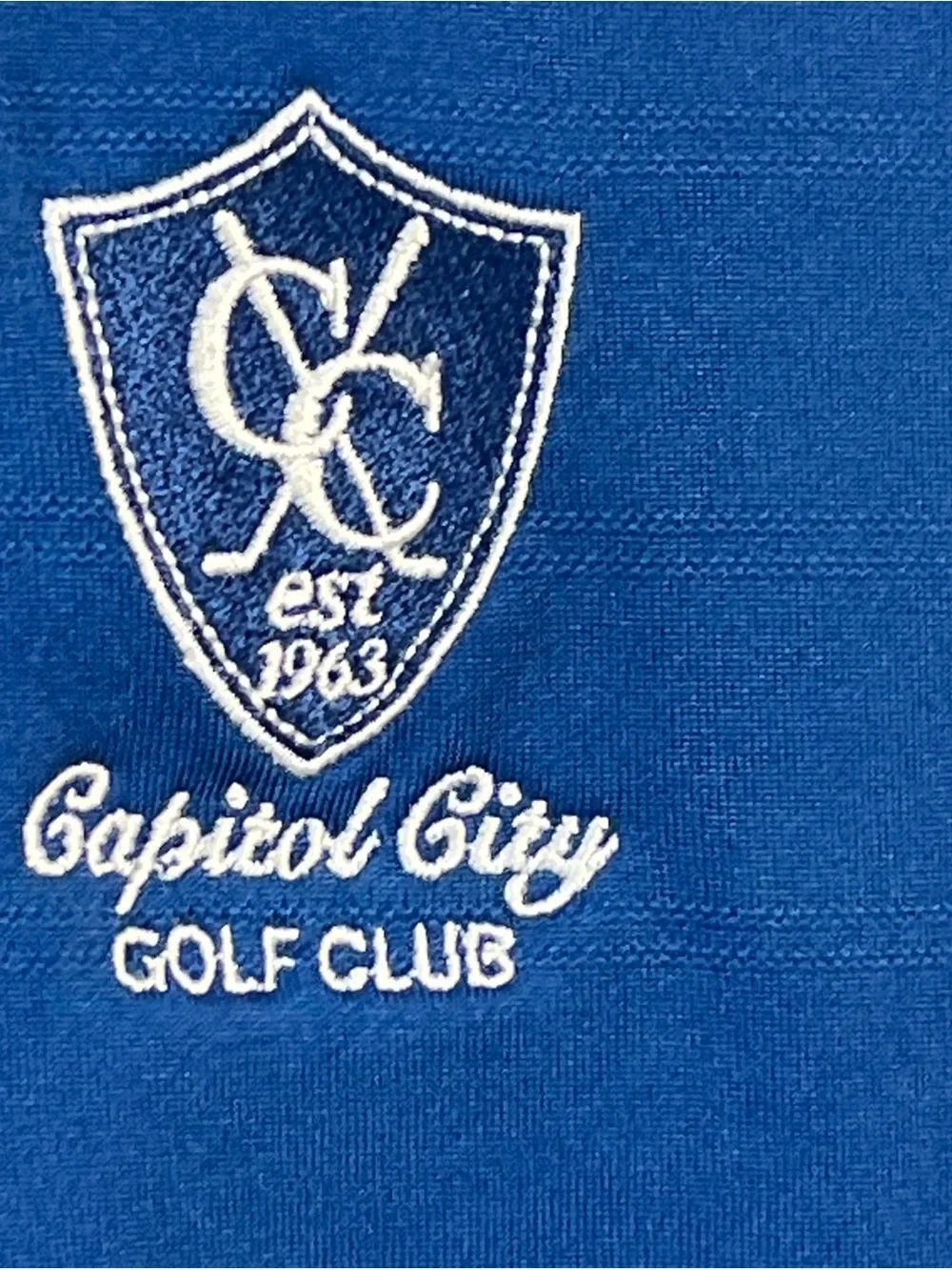 ADIDAS ClimaLite Blue Capitol City Golf Club Short Sleeve Golf Polo Size XXL